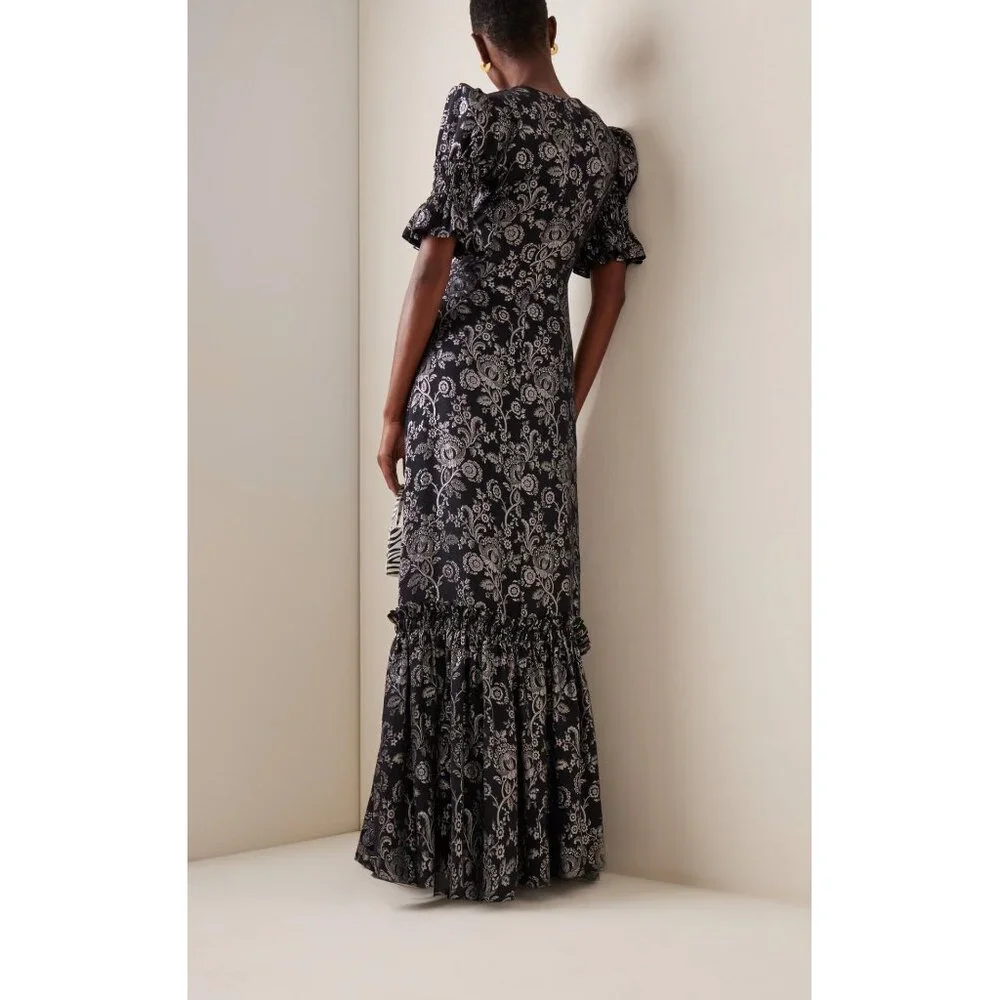 $3245 NWT The Vampire’s Wife ‘The Night Flight’ Gown in Ink Black and Silver - Picture 11 of 13